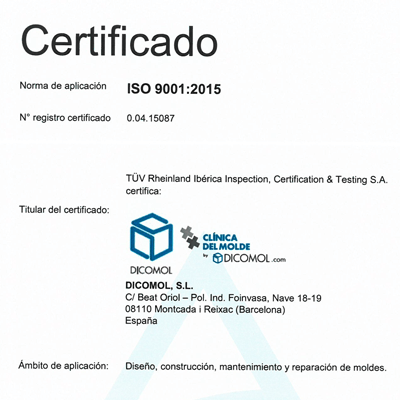Nou certificat ISO